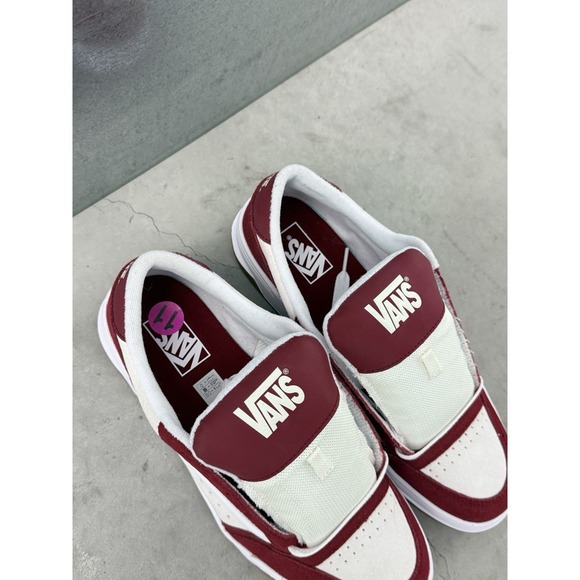 Vans Speed LS Bordeaux Red White Gum Sole Men\'s‎ Size 11 Chunky Y2K Skate Shoes main image 7